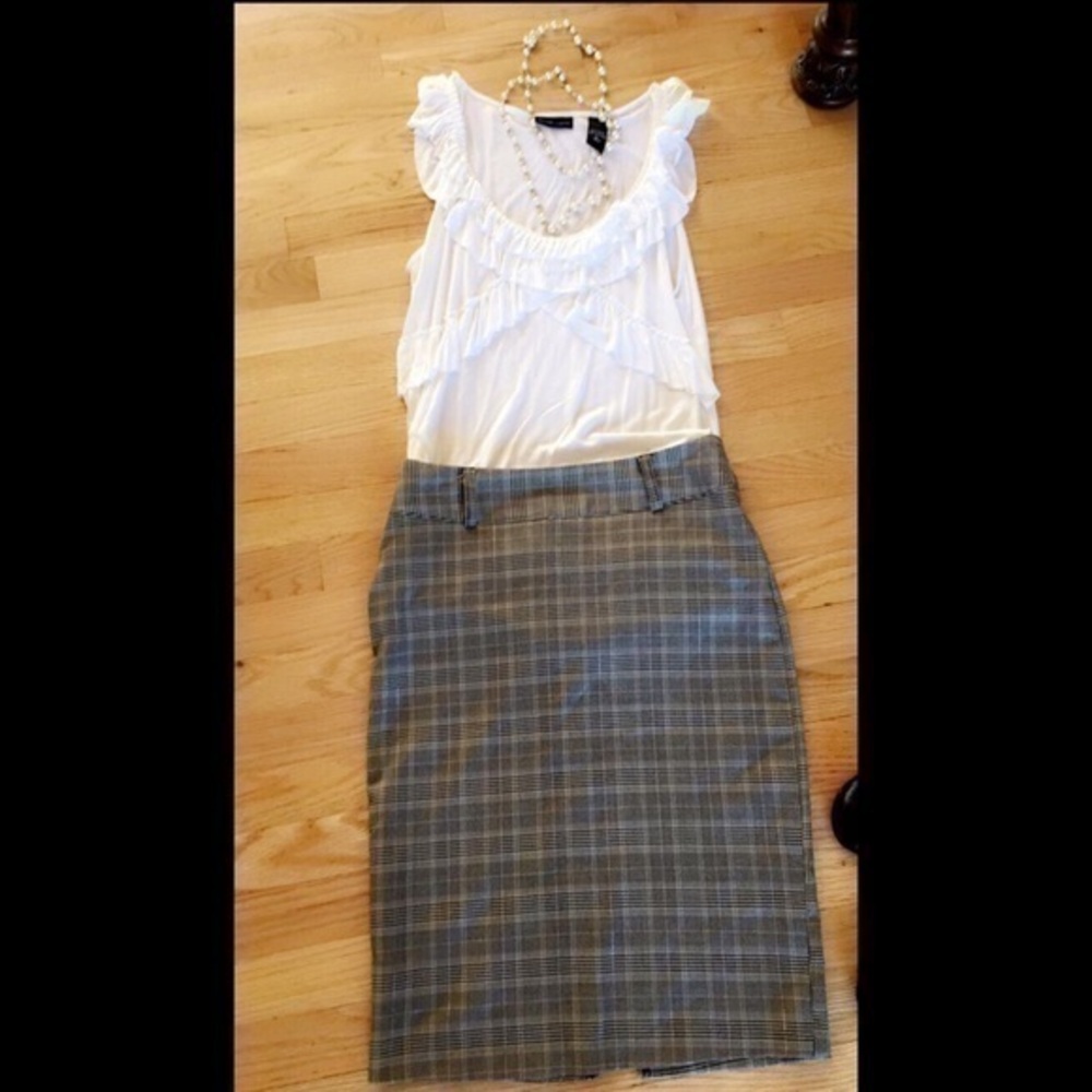 White large New York and company blouse